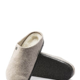 Birkenstock Zermatt Wool Felt Shearling Slippers for Women in Eggnog
