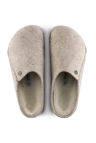Birkenstock Zermatt Wool Felt Shearling Slippers for Women in Eggnog