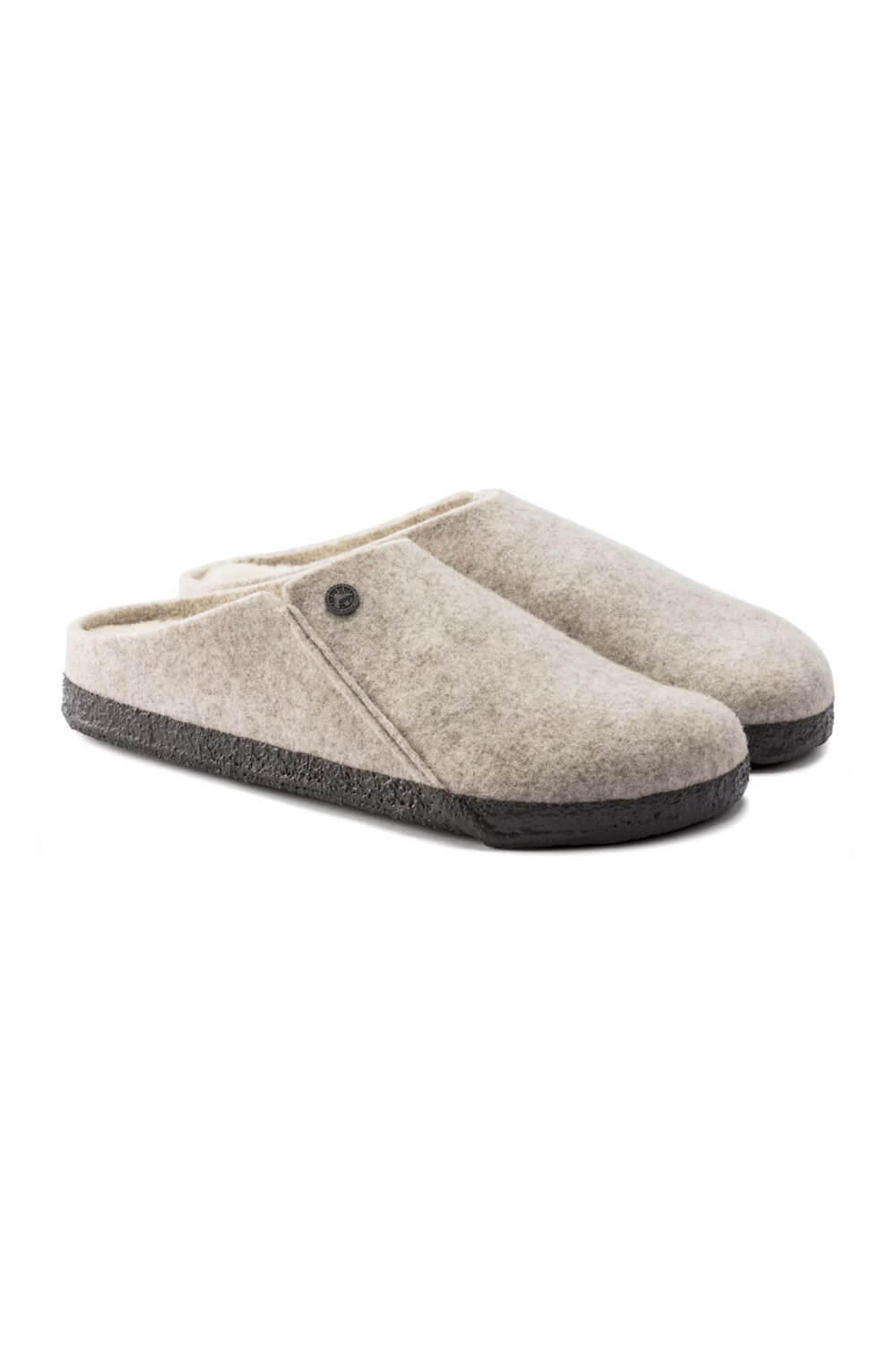 Birkenstock Zermatt Wool Felt Shearling Slippers for Women in Eggnog