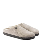 Birkenstock Zermatt Wool Felt Shearling Slippers for Women in Eggnog