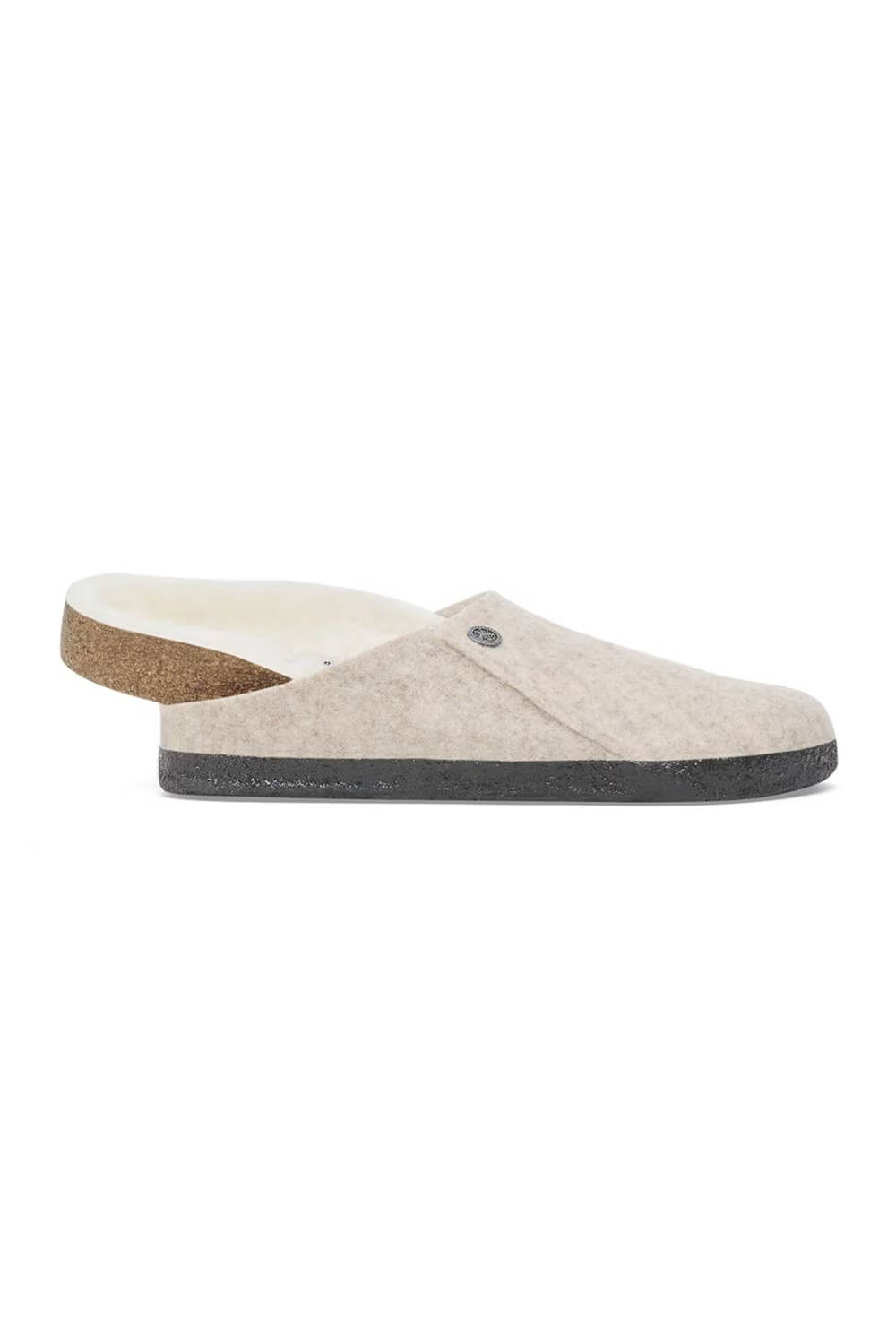 Birkenstock Zermatt Wool Felt Shearling Slippers for Women in Eggnog