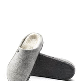 Birkenstock Zermatt Wool Felt Shearling Slippers for Women in Light Gray