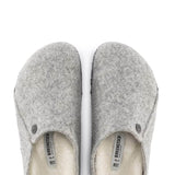 Birkenstock Zermatt Wool Felt Shearling Slippers for Women in Light Gray