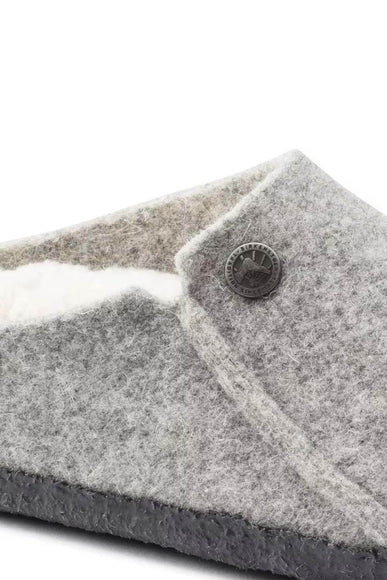 Birkenstock Zermatt Wool Felt Shearling Slippers for Women in Light Gray