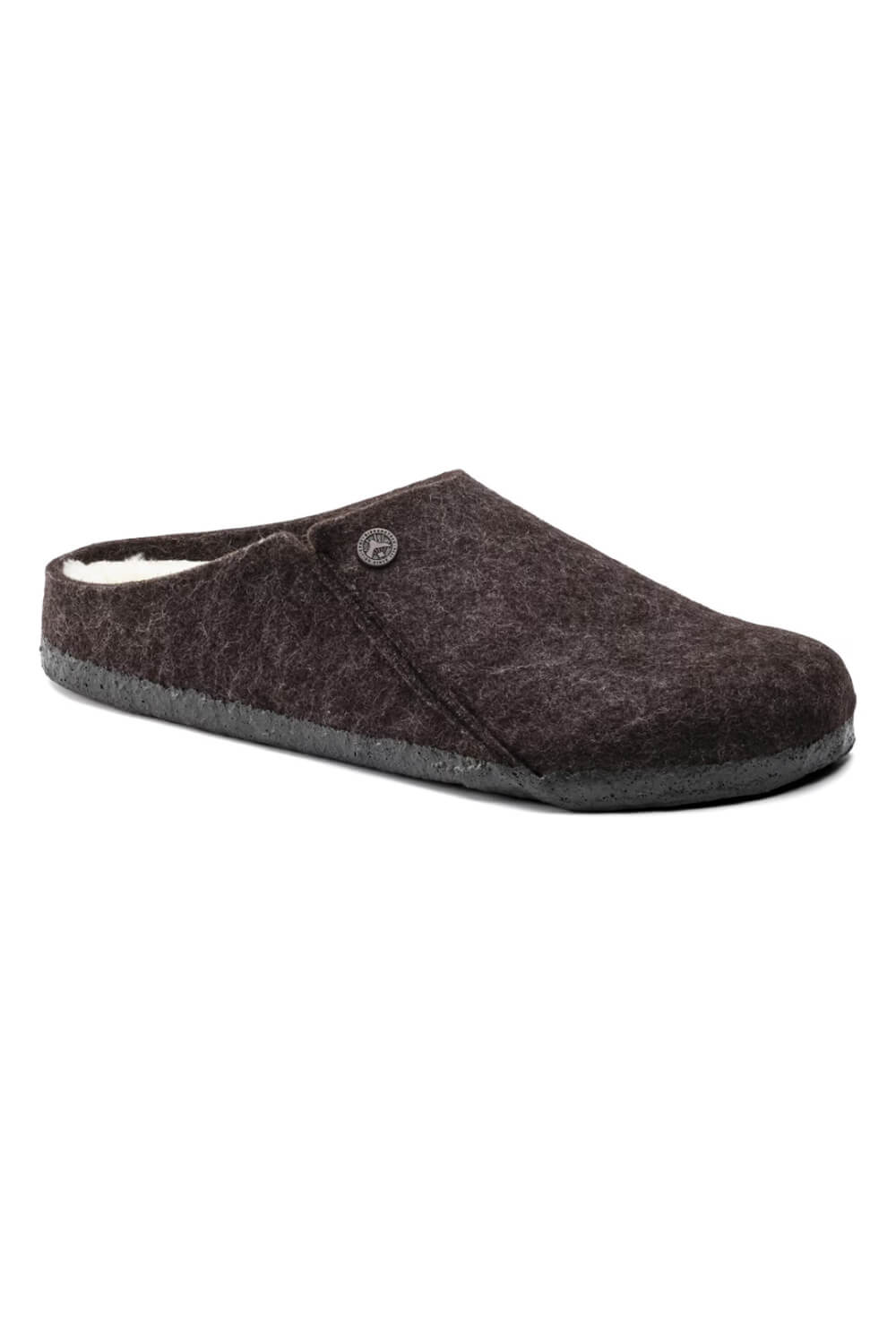 Birkenstock Zermatt Wool Felt Shearling Slippers for Men in Mocha