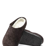 Birkenstock Zermatt Wool Felt Shearling Slippers for Men in Mocha