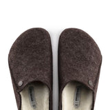 Birkenstock Zermatt Wool Felt Shearling Slippers for Men in Mocha