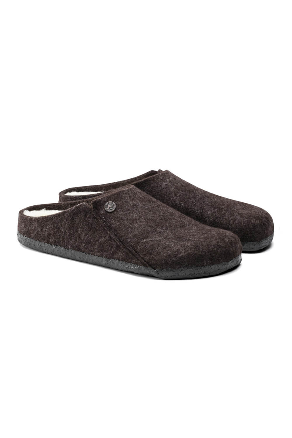 Birkenstock Zermatt Wool Felt Shearling Slippers for Men in Mocha