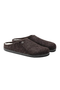 Birkenstock Zermatt Wool Felt Shearling Slippers for Men in Mocha