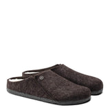 Birkenstock Zermatt Wool Felt Shearling Slippers for Men in Mocha