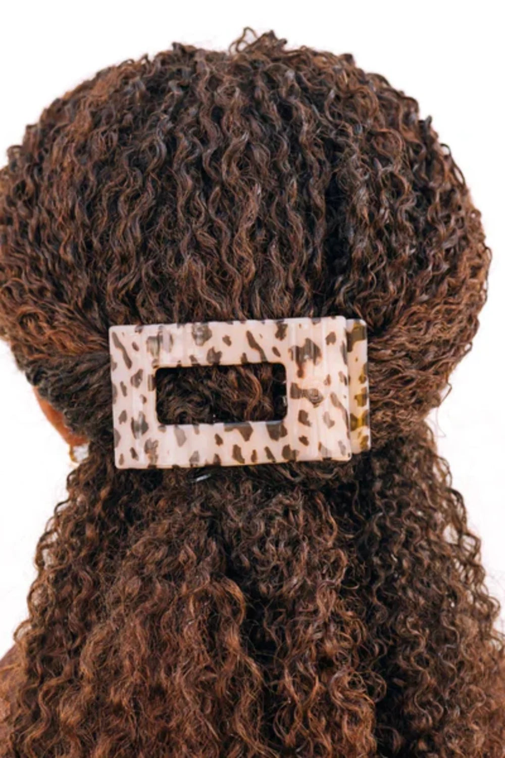 Teleties Medium Flat Rectangle Hair Clip in Blonde Tortoise | TT-FCM03-023