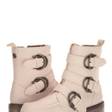 Blowfish Malibu Shoes Vigor Buckle Booties for Women in White