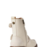 Blowfish Malibu Shoes Vigor Buckle Booties for Women in White