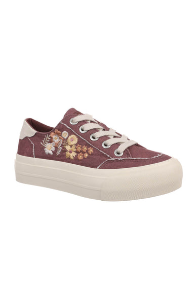 Blowfish Malibu Sadie-Sun Floral Sneakers for Women in Deep Red