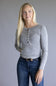 Blu Pepper Mineral Wash Henley Shirt for Women in Charcoal 