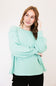 Blu Pepper Crewneck Ribbed Knit Shirt for Women in Mint