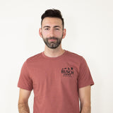 Brew City Apparel Busch Light Duck Scene T-Shirt for Men in Red