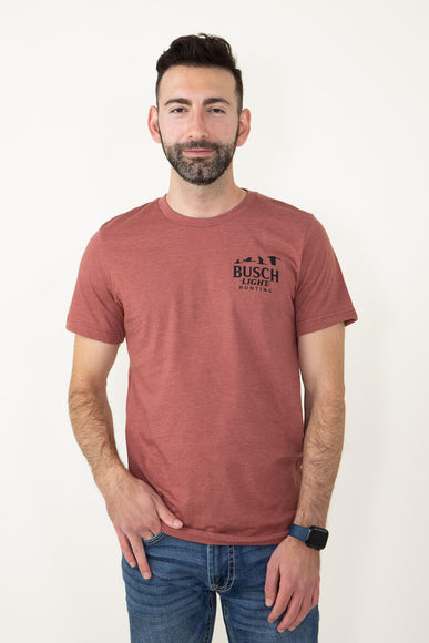 Brew City Apparel Busch Light Duck Scene T-Shirt for Men in Red