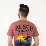 Brew City Apparel Busch Light Duck Scene T-Shirt for Men in Red