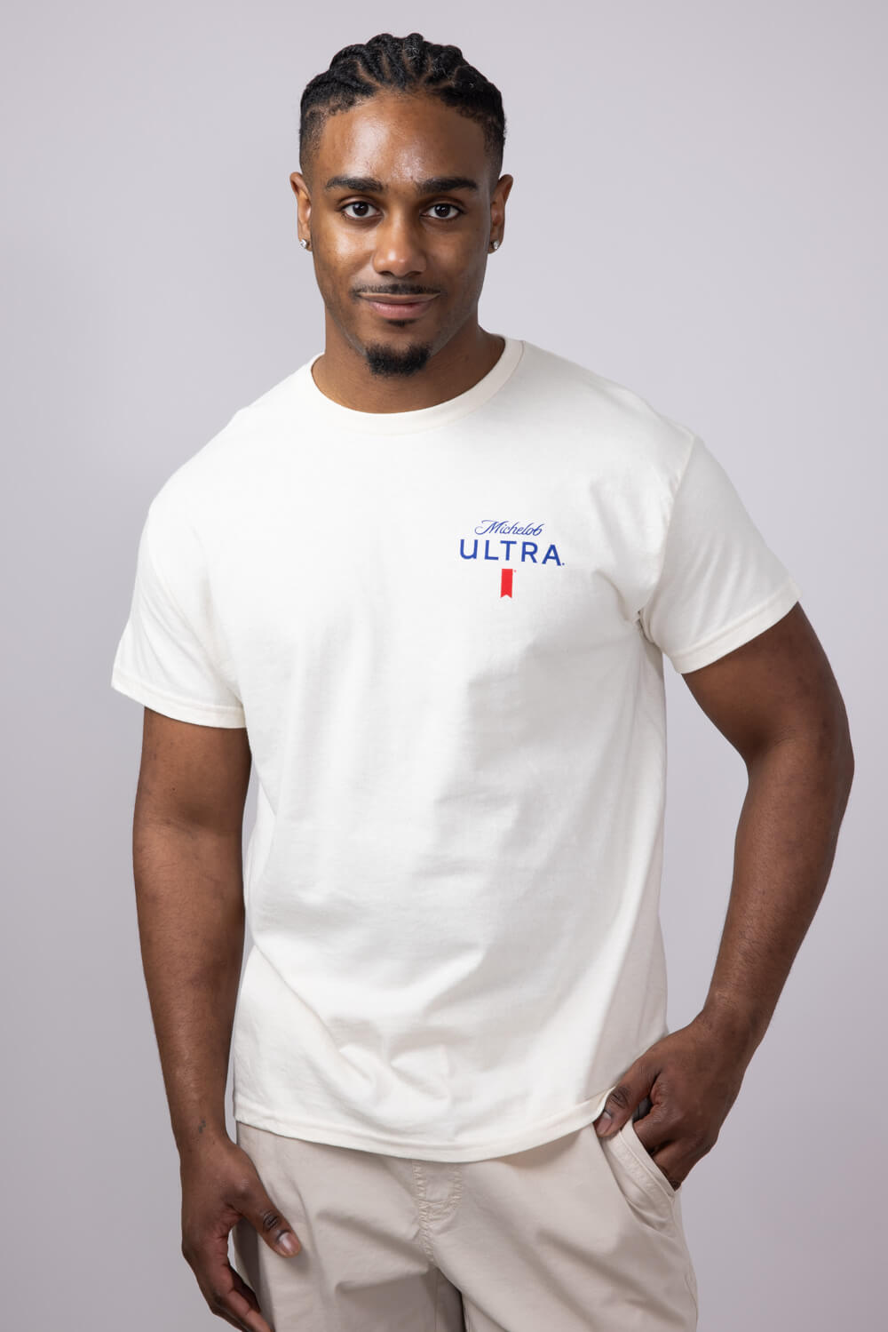 Michelob Ultra Driver T-Shirt for Men in Cream
