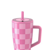 BruMate Era 30oz Tumbler in Pink Checker