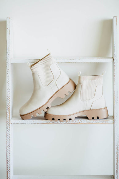 B52 by Bullboxer Lug Booties for Women in Off White