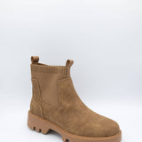 B52 by Bullboxer Lug Booties for Women in Off Oak Brown