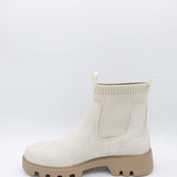 B52 by Bullboxer Lug Booties for Women in Off White