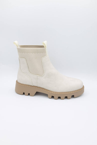 B52 by Bullboxer Lug Booties for Women in Off White