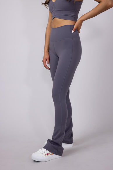 Buttery Soft Flare Leggings for Women in Charcoal