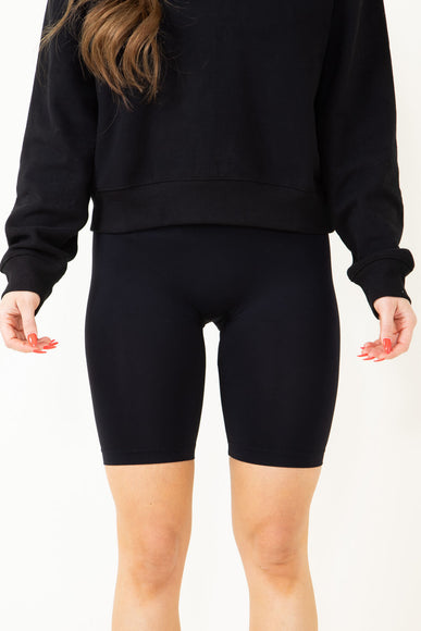By Together Stay Centered Biker Shorts for Women in Black