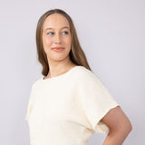 By Together Tie Back Cropped Sweater for Women in Cream