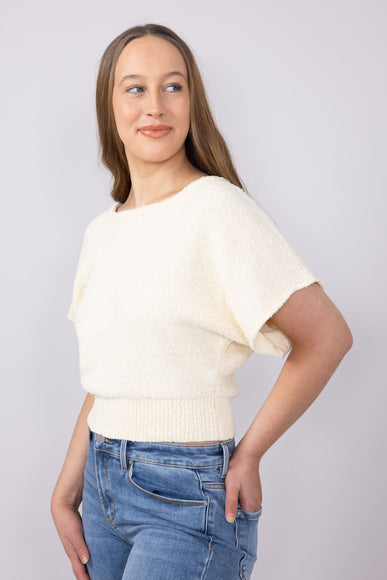 By Together Tie Back Cropped Sweater for Women in Cream