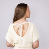 By Together Tie Back Cropped Sweater for Women in Cream