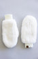 C.C. Glitter Fur Convertible Mitten for Women in Ivory