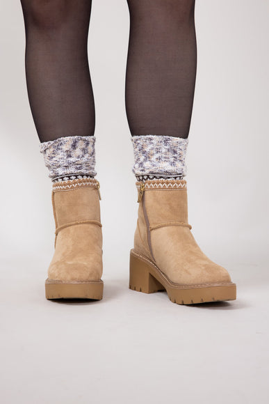 C&C California Aspen Braided Booties for Women in Camel 