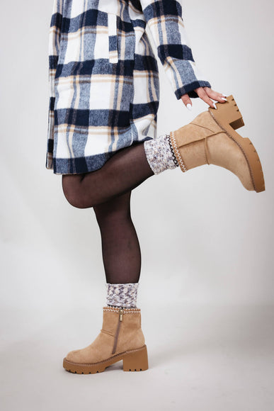 C&C California Aspen Braided Booties for Women in Camel 
