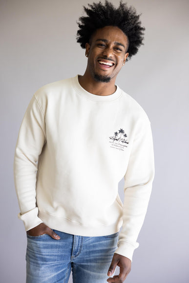 Royal Palms Crewneck for Men in Sand 