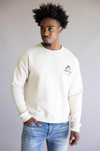 Royal Palms Crewneck for Men in Sand 