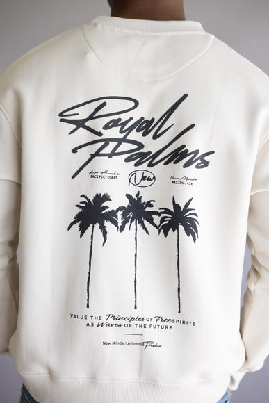 Royal Palms Crewneck for Men in Sand 