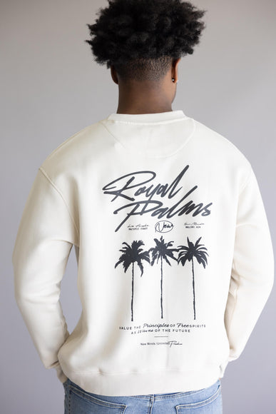 Royal Palms Crewneck for Men in Sand 
