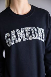 Gameday Camo Sweatshirt for Women in Black