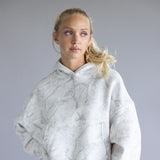 Camo Fleece Hoodie for Women in Grey