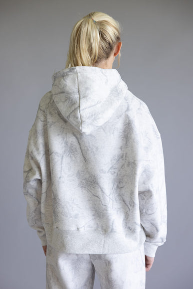 Camo Fleece Hoodie for Women in Grey