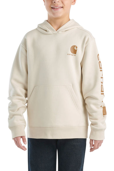 Classic Carhart Youth Pullover Hoodie in Beige  