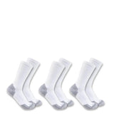 Carhartt Midweight Cotton Crew 3 Pack Socks for Men in White