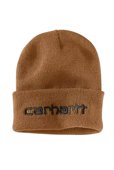 Carhartt Knit Cuff Logo Beanie in Brown