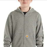 Carhartt Full Zip Sweatshirt for Boys in Charcoal Heather