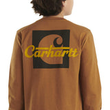 Carhartt Pocket Graphic Long Sleeve T-Shirt for Boys in Brown