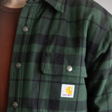 Carhartt Flannel Sherpa Lined Shirt Jacket for Men in Green